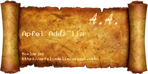 Apfel Adélia névjegykártya